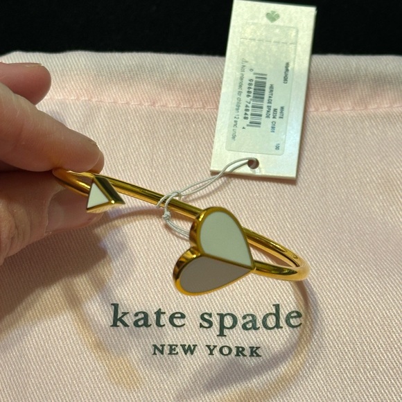 Kate Spade Gold and Cream Heart Bracelet - Picture 2 of 4